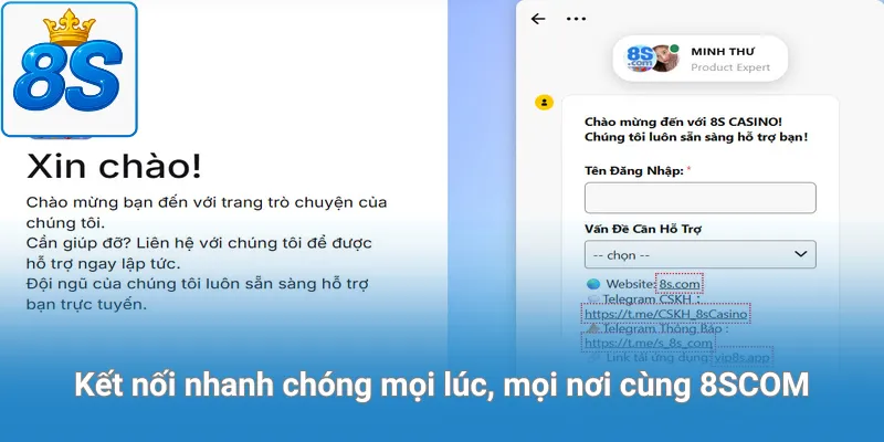 Kết nối nhanh chóng mọi lúc, mọi nơi cùng 8SCOM