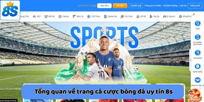 Tổng quan về trang cá cược bóng đá uy tín 8s